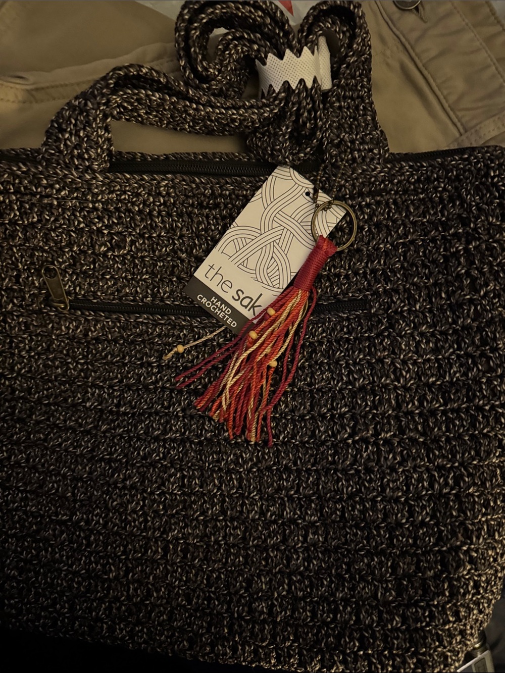 The Sak Hand-Crocheted Baki I in grey/purpldccufcunyDark Brown